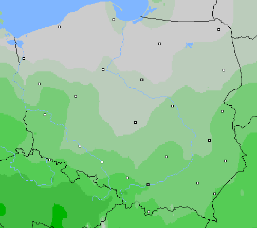 zachmurzenie Polska