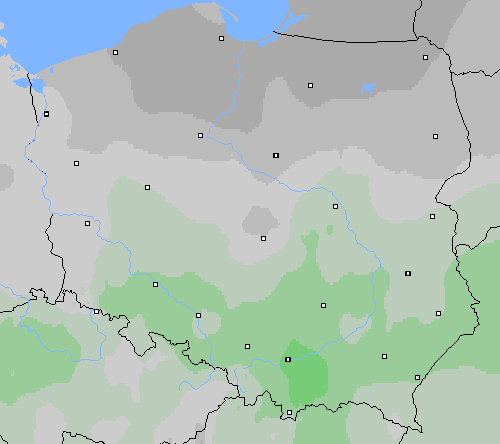 zachmurzenie Polska